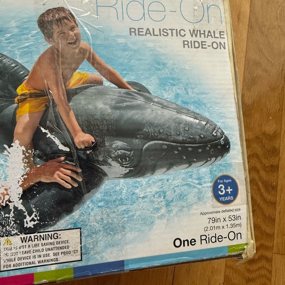 Vintage Inflatable Intex the Wet Set Realistic Whale Ride On from 2015 NIB - Picture 4 of 5